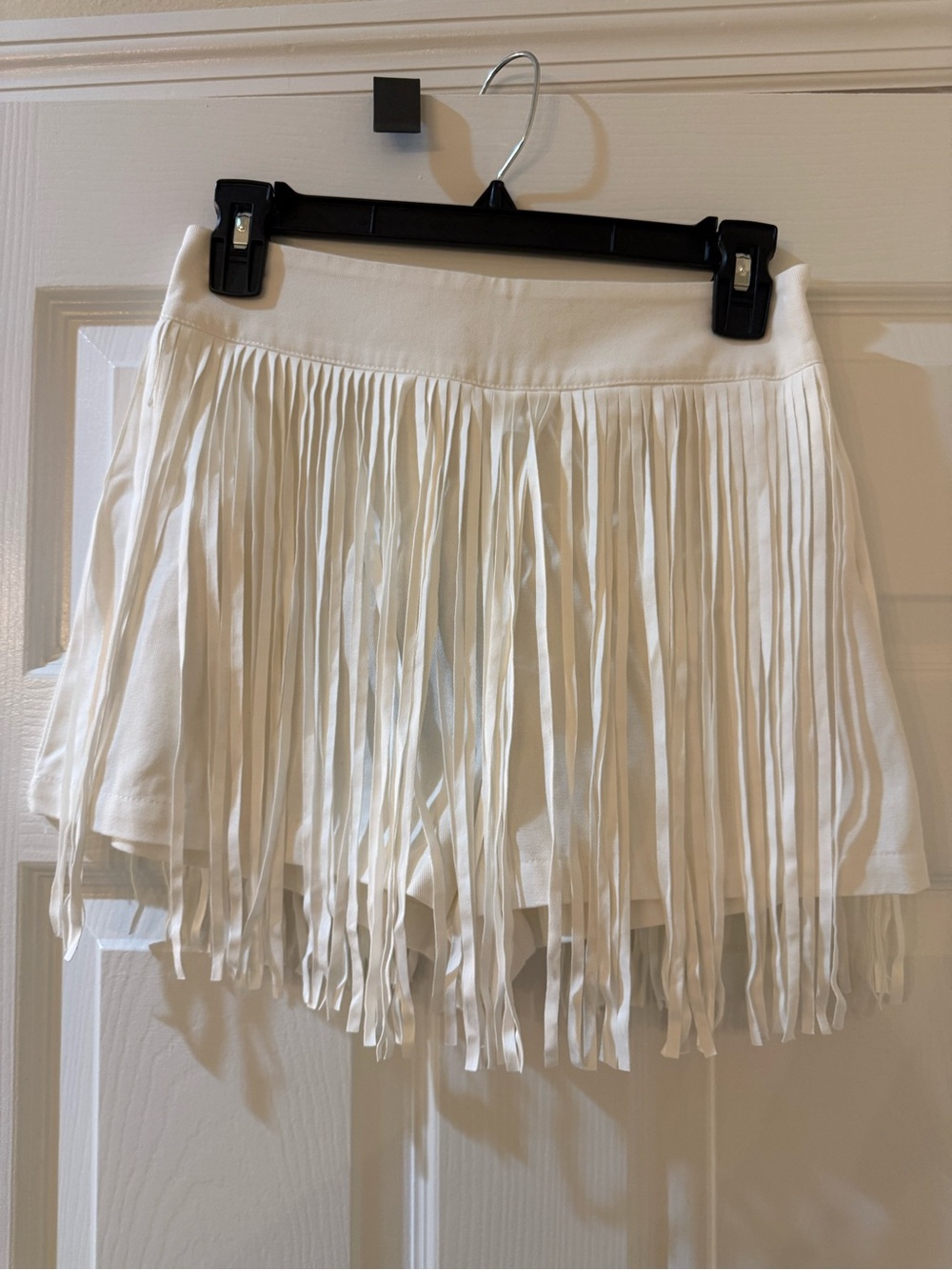 Oyrosy High-Waist White Fringe Shorts - Women